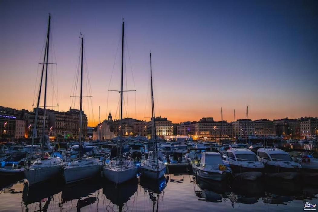 Vue Mer Plage Catalans Vieux Port Clim - 2 Chambres Marseille Eksteriør billede
